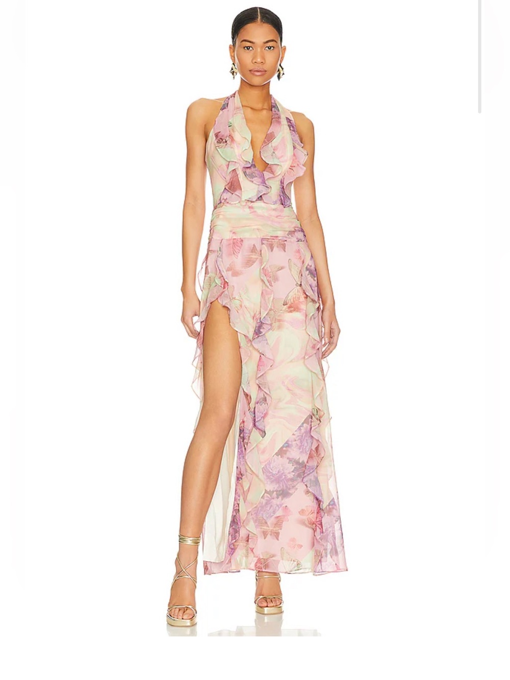 NBD Divya Maxi Dress in Patchwork Multi